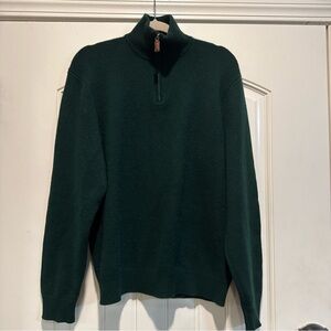 Polo Ralph Lauren Cashmere Dark Green Zip-Up Sweater